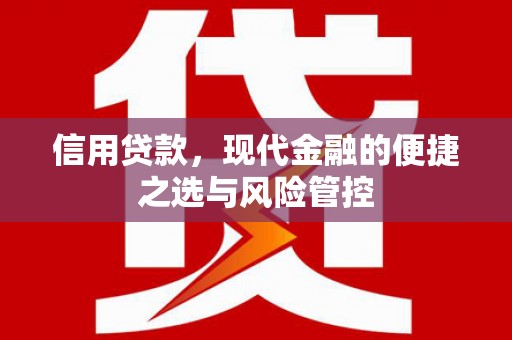环江信用贷款，现代金融的便捷之选与风险管控