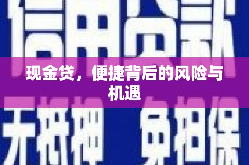 环江现金贷，便捷背后的风险与机遇