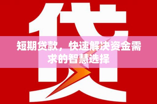 环江短期贷款，快速解决资金需求的智慧选择