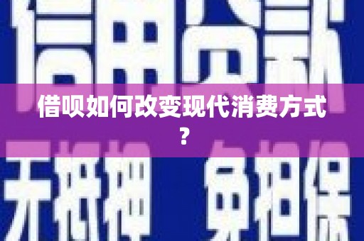 环江借呗如何改变现代消费方式？