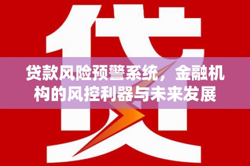 环江贷款风险预警系统，金融机构的风控利器与未来发展