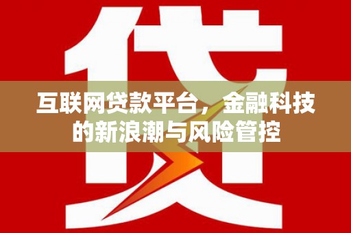 环江互联网贷款平台，金融科技的新浪潮与风险管控