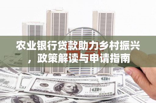 环江农业银行贷款助力乡村振兴，政策解读与申请指南
