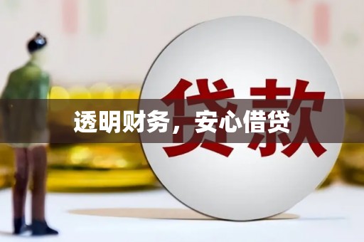 环江透明财务，安心借贷