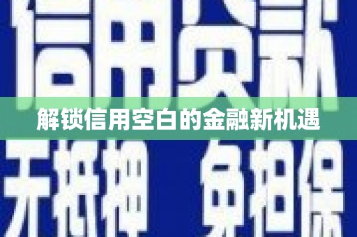 环江解锁信用空白的金融新机遇