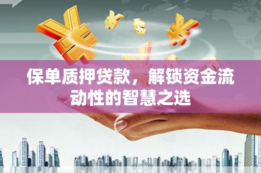 环江保单质押贷款，解锁资金流动性的智慧之选